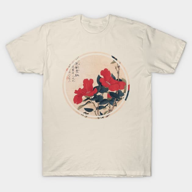 Old japanese flower painting T-Shirt by Bearpear